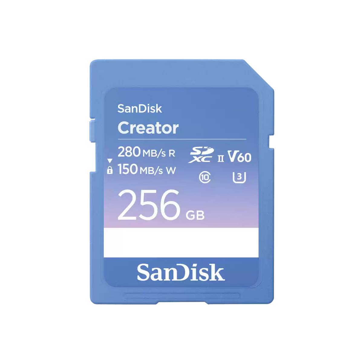 SanDisk Creator SDXC-kaart Retail 256 GB Class 10, v60 Video Speed Class, UHS-II U3 Schrijfbeveiligingsschakelaar-2