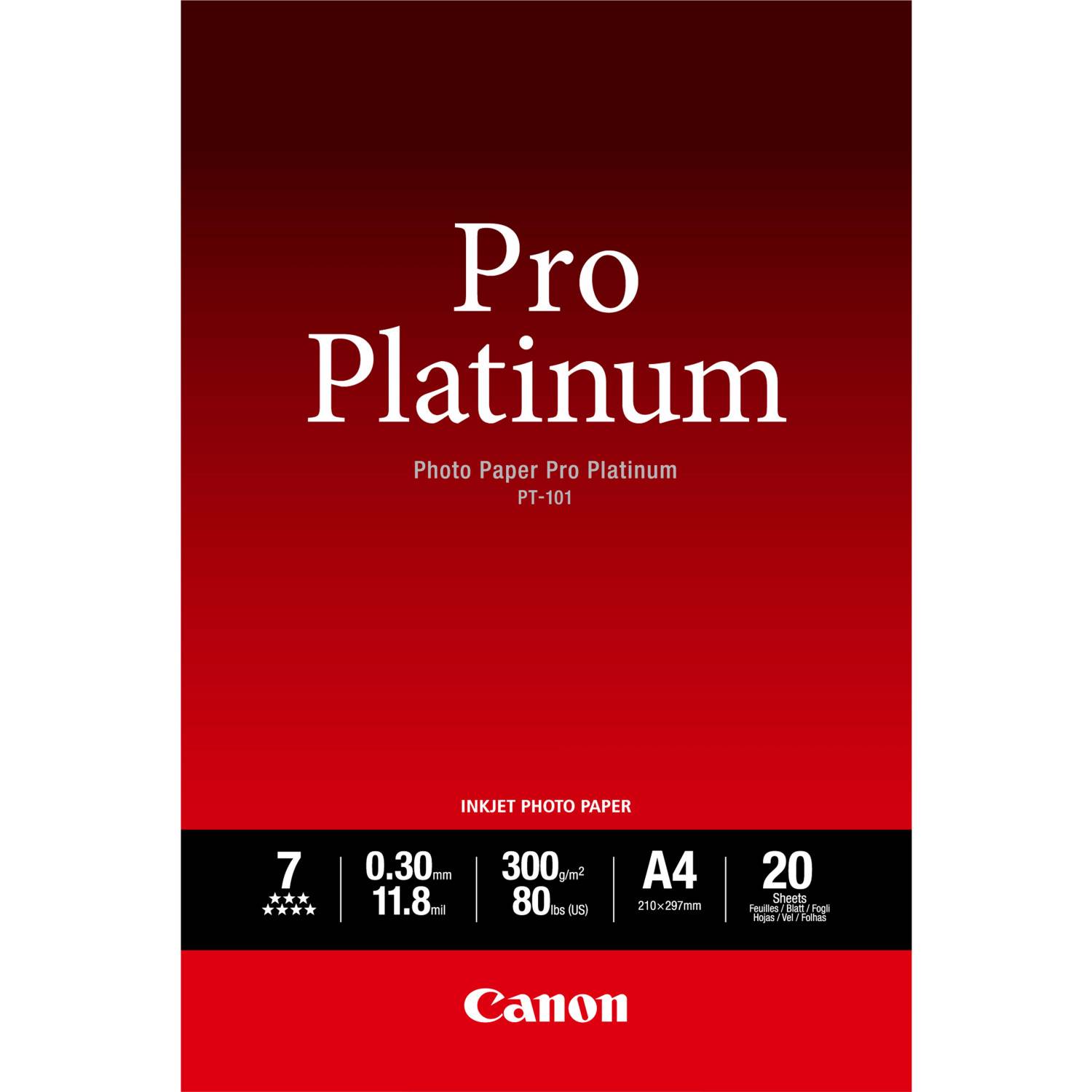 Canon PT-101 A 4, 20 vel Fotopapier Pro Platinum 300 g-3