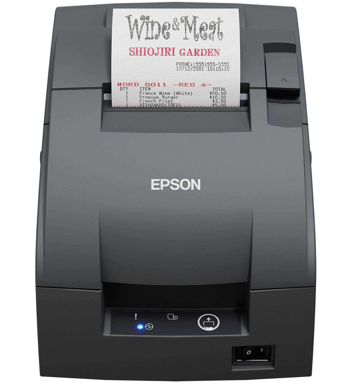 Epson TM U220IIB (102) Bonprinter Twee-kleur Dot Matrix Rol 7,6 cm Serieel Snijder Donkergrijs (C31CL27102)-3