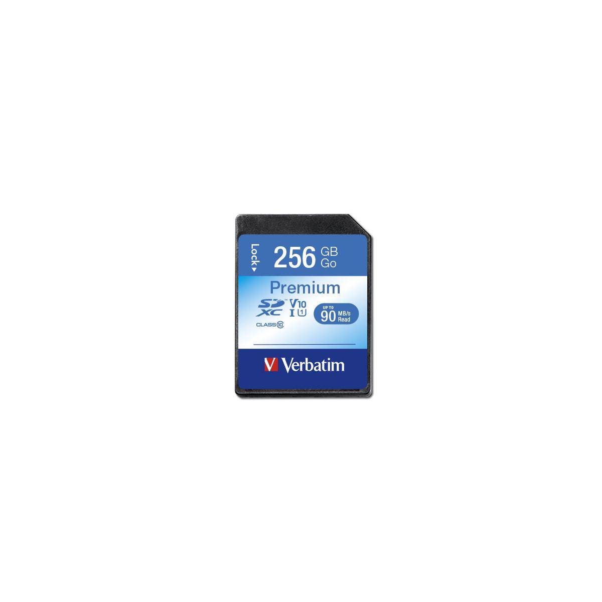 Verbatim Premium SDXC-kaart 256 GB Class 10, UHS-I-2