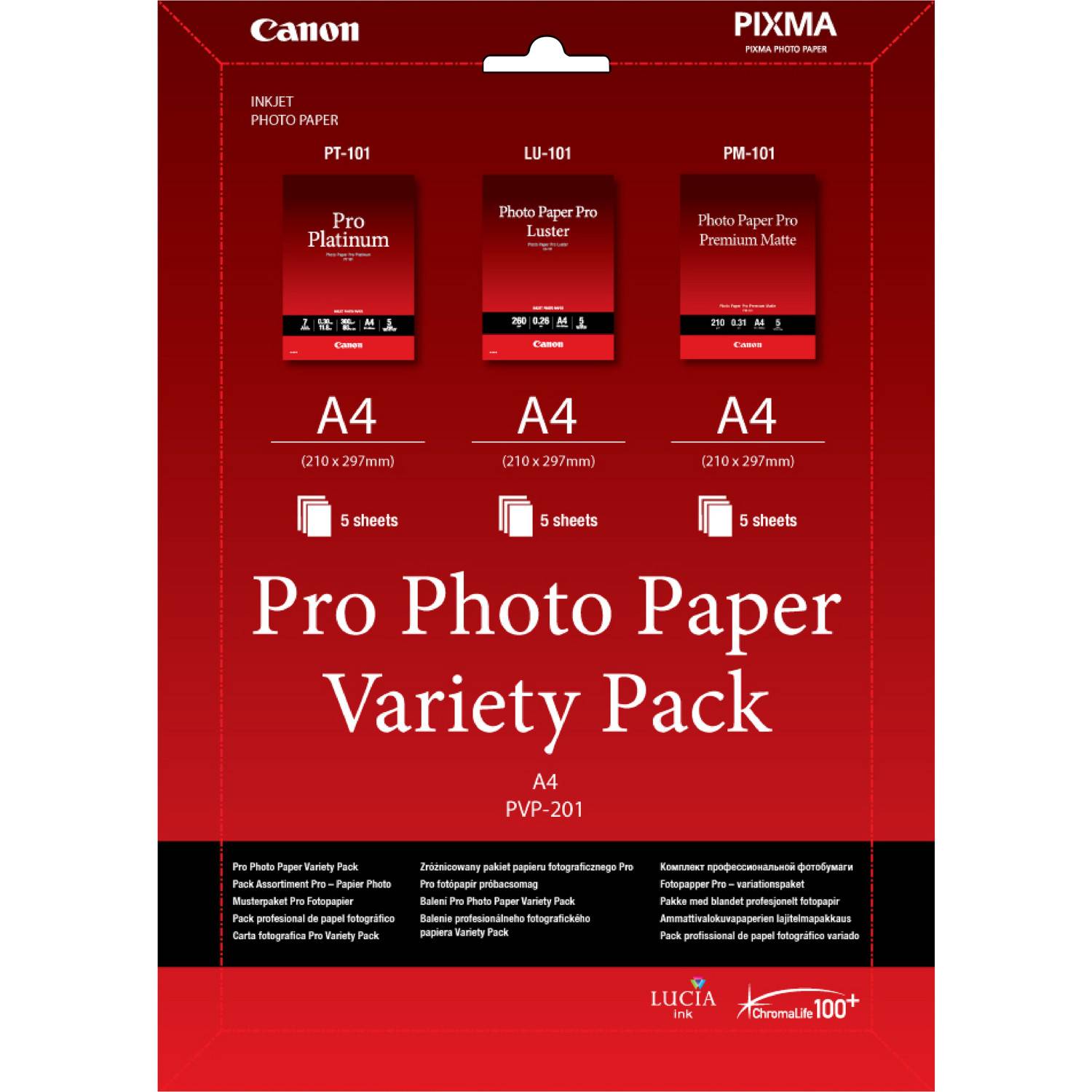 Canon PVP-201 Pro Fotopapier Variatiepakket A 4 3x5 vel-3