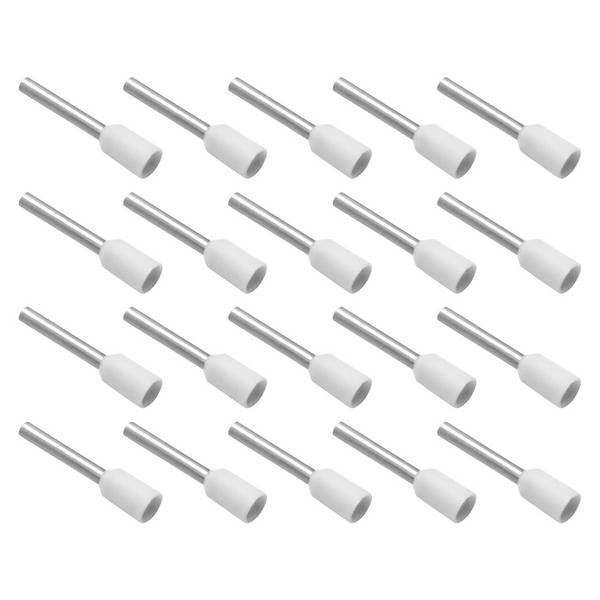 VLTG Geïsoleerde Aderhuls 0.5/8mm Wit - Eindhuls - Kabelschoen - 20 stuks