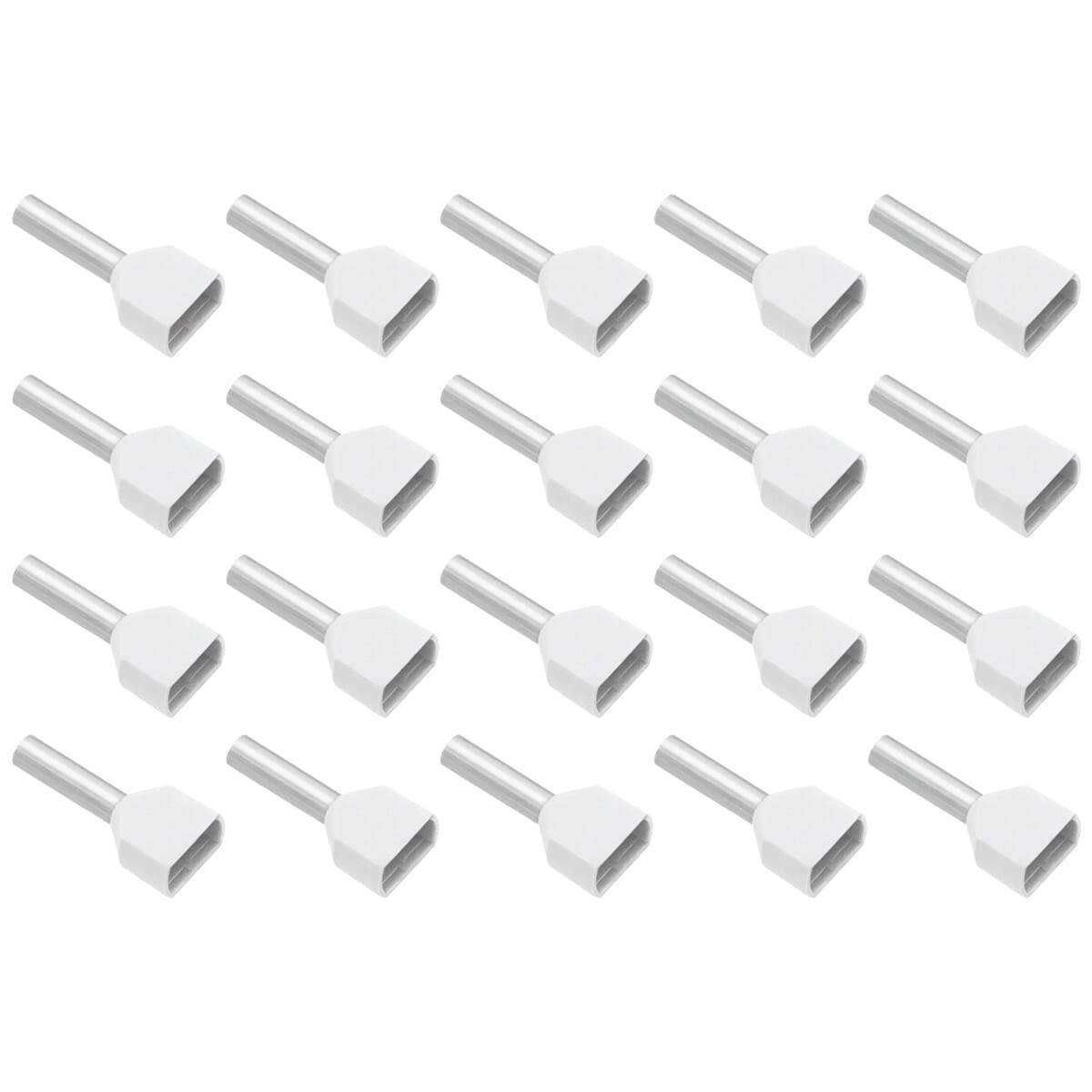 VLTG Geïsoleerde Aderhuls 2x0.5/8mm Wit - Eindhuls - Kabelschoen - 20 stuks-0