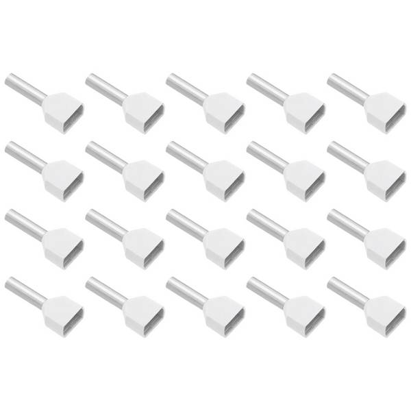 VLTG Geïsoleerde Aderhuls 2x0.5/8mm Wit - Eindhuls - Kabelschoen - 20 stuks