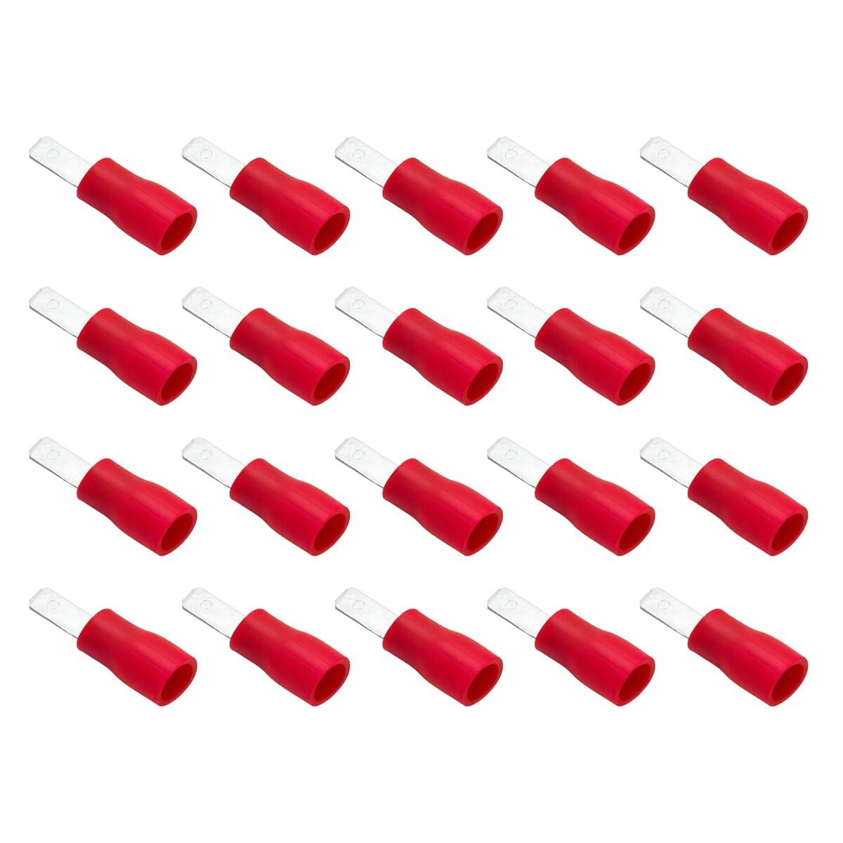 VLTG Geïsoleerde Vlakstekker 2.8mm Rood - Faston Male Connector - Kabelschoen 0.5-1.5 mm² - 20 stuks-0