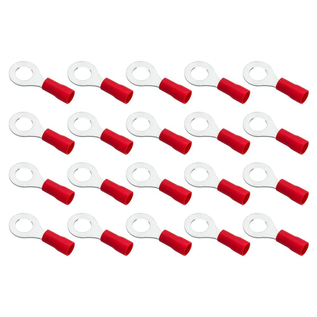 VLTG Geïsoleerde Ringkabelschoen M3 Rood - Kabelschoen Oogconnector 0.5-1.5 mm² - 20 stuks-0
