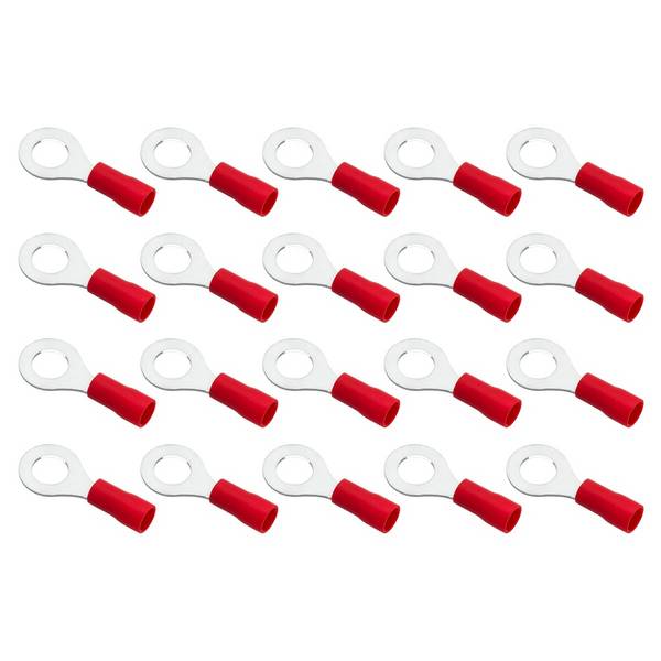 VLTG Geïsoleerde Ringkabelschoen M3 Rood - Kabelschoen Oogconnector 0.5-1.5 mm² - 20 stuks