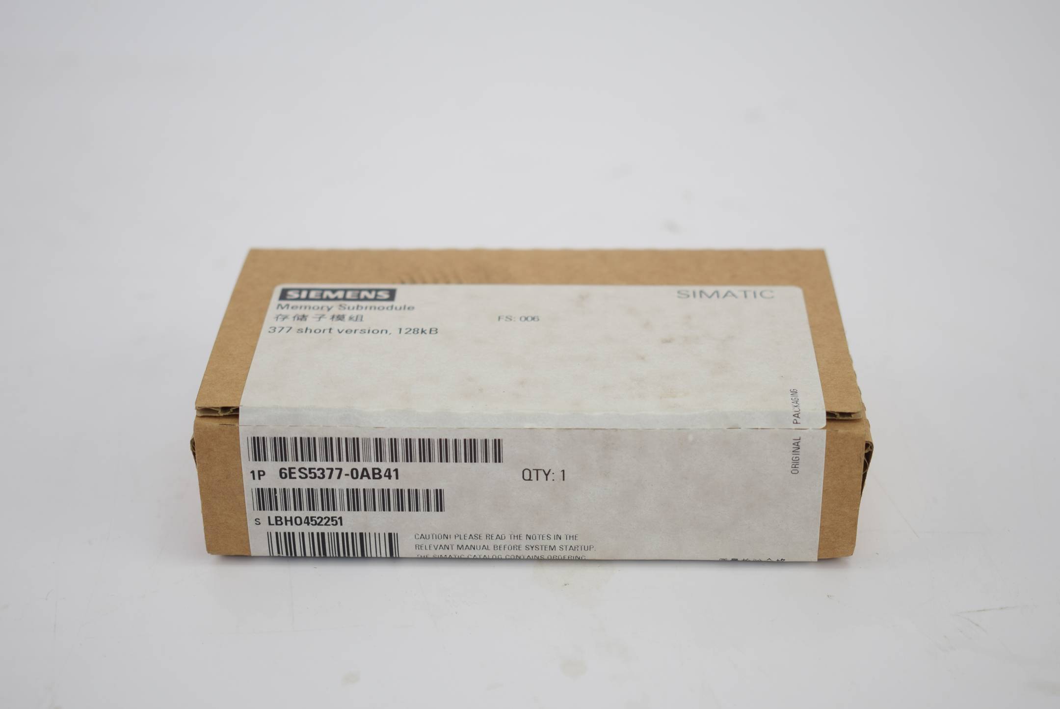 ***Vervangend onderdeel*** SIMATIC S5, geheugenmodule 377 lange vorm RAM, 128-0
