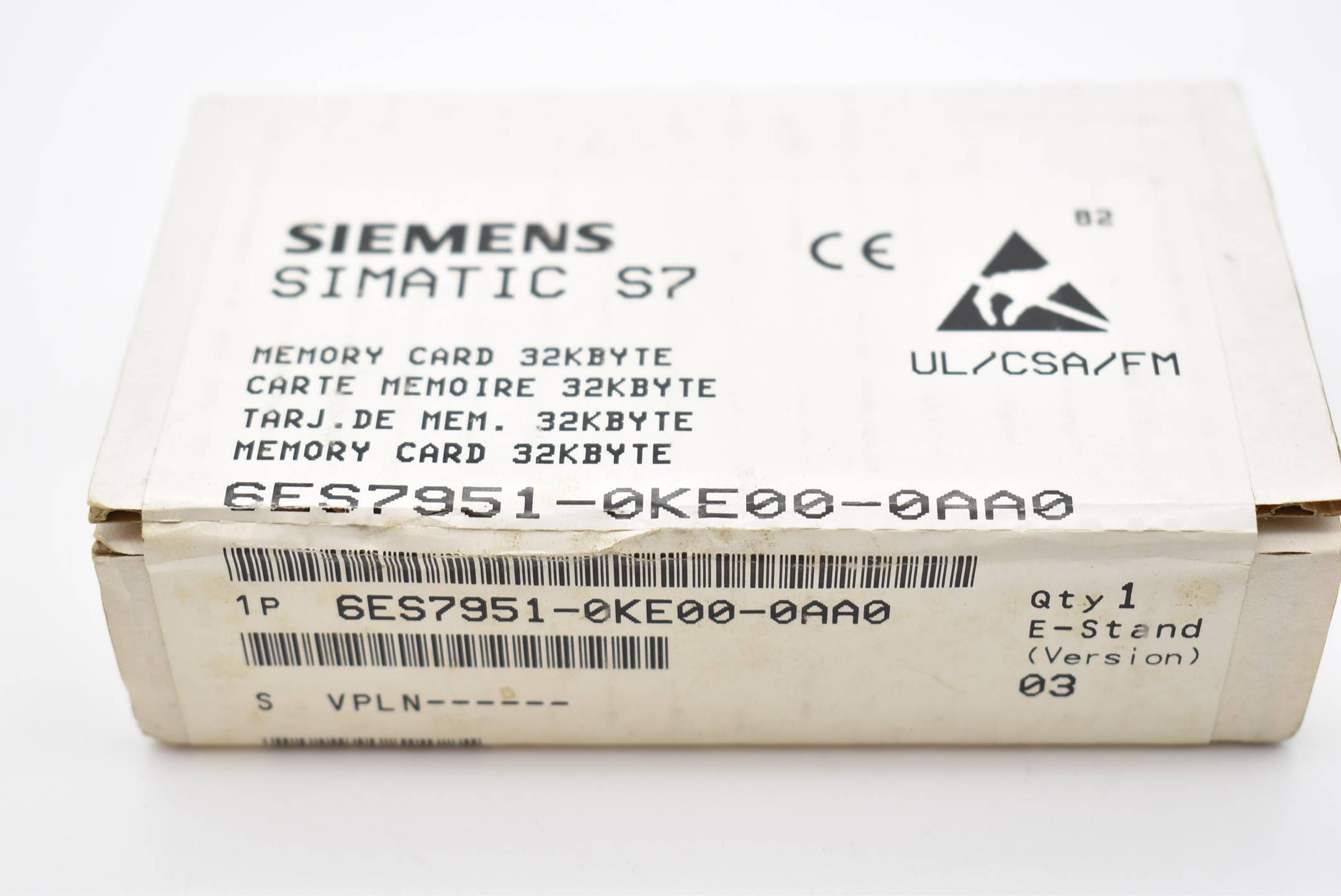 Onderdeel - SIMATIC S7, geheugenkaart voor S7-300, kort model, 5V Flash-EPROM, 32 KByte-1