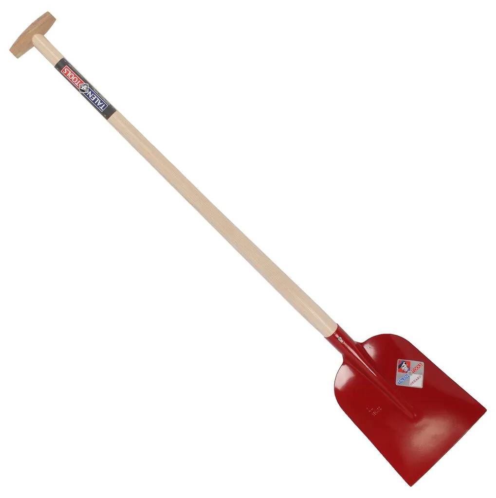 Talen Tools - Betonschop - Gehard staal - Rood - Dubbel Gebogen - Essenhouten steel - 130 cm-1