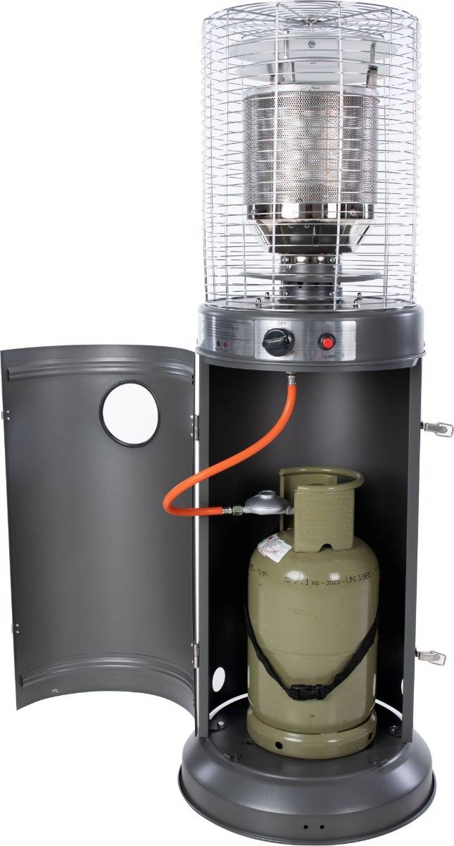 Sunred - COMBIDEAL - Heater & Hoes - Propus - Gas lijn - Grijs - Staand model - Terrasverwarmer --4