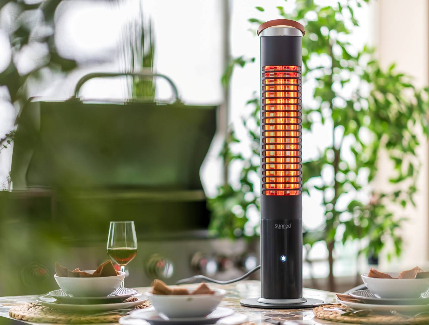 Sunred - Apollo - Terrasverwarmer - SMART - Ultra lijn - Terrasverwarmer - Zwart - 1200 W - ECO - 5-3