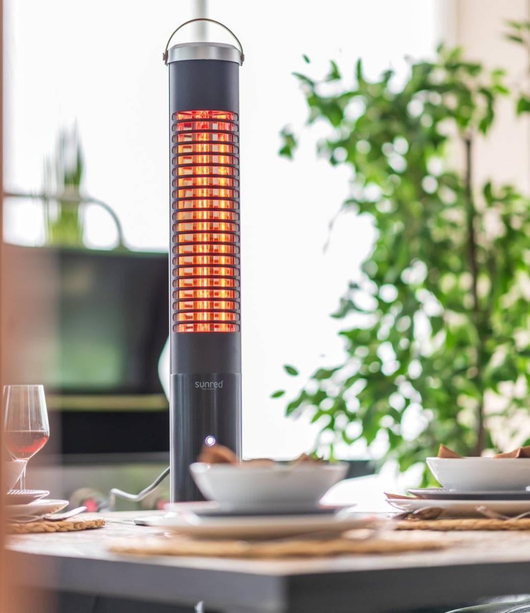 Sunred - Apollo - Terrasverwarmer - SMART - Ultra lijn - Terrasverwarmer - Zwart - 1200 W - ECO - 5-4