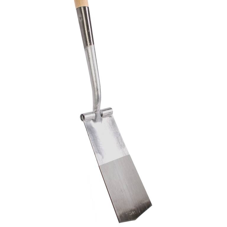 Talen Tools - Draineerspade - Blank gepolijst - Met opstapje - Essenhouten steel - 76 cm-0