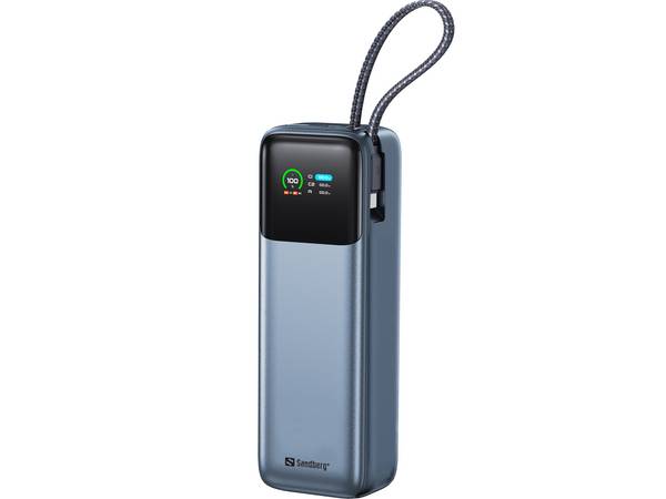 Sandberg All-in1 Powerbank 20000 PD130W levert tot 130W via USB-C