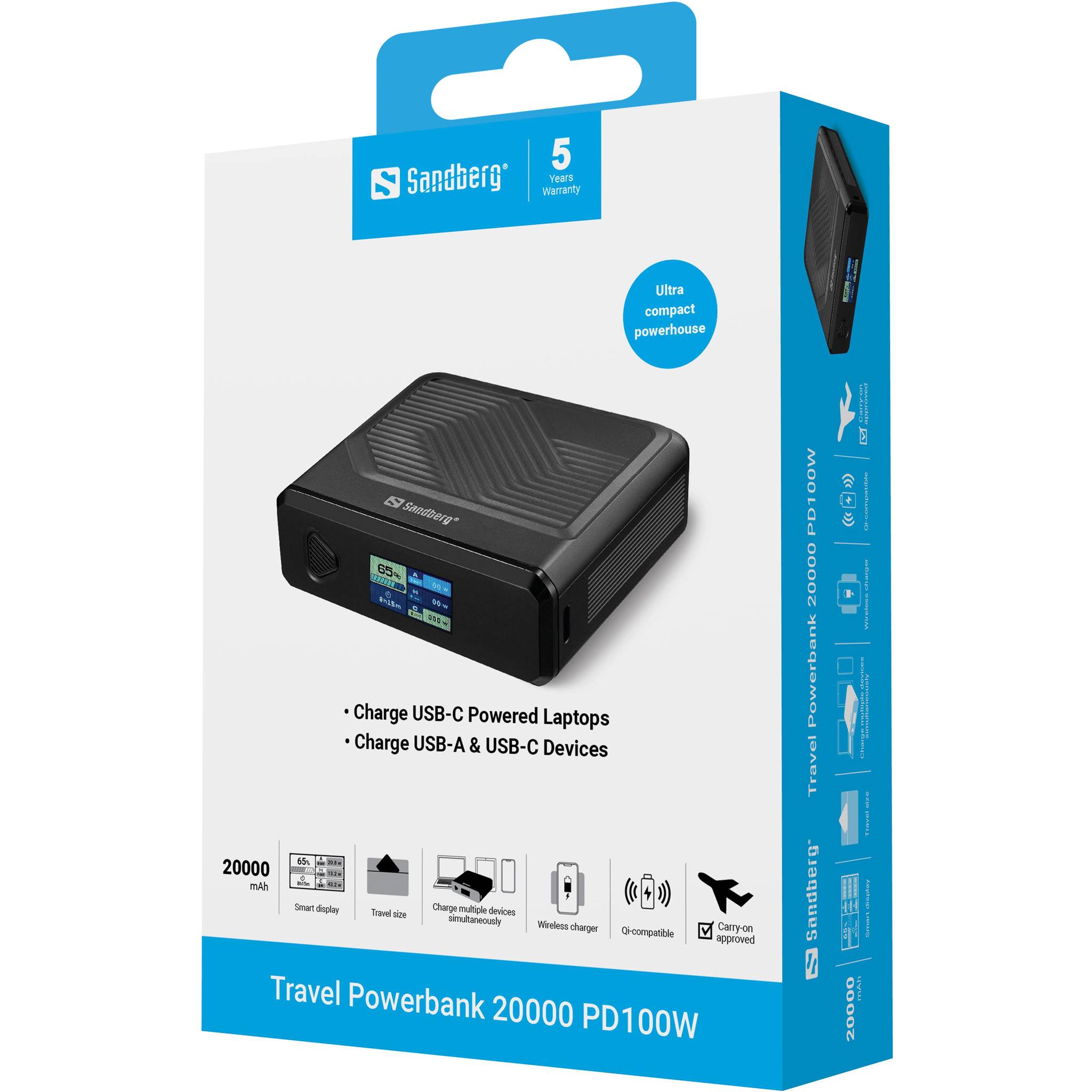 Sandberg Travel Powerbank 20000 mAh is je redder in nood als je serieuze power nodig hebt onderweg-4
