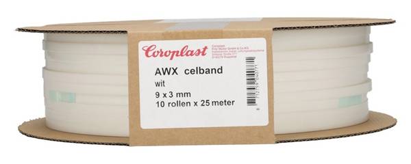 WOODCAP Glasband Coroplast Awx 9X3 Mm Wit - 10X25 M Karton-0