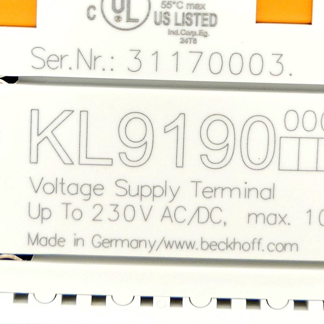 Beckhoff Einspeiseklemme KL9190-1