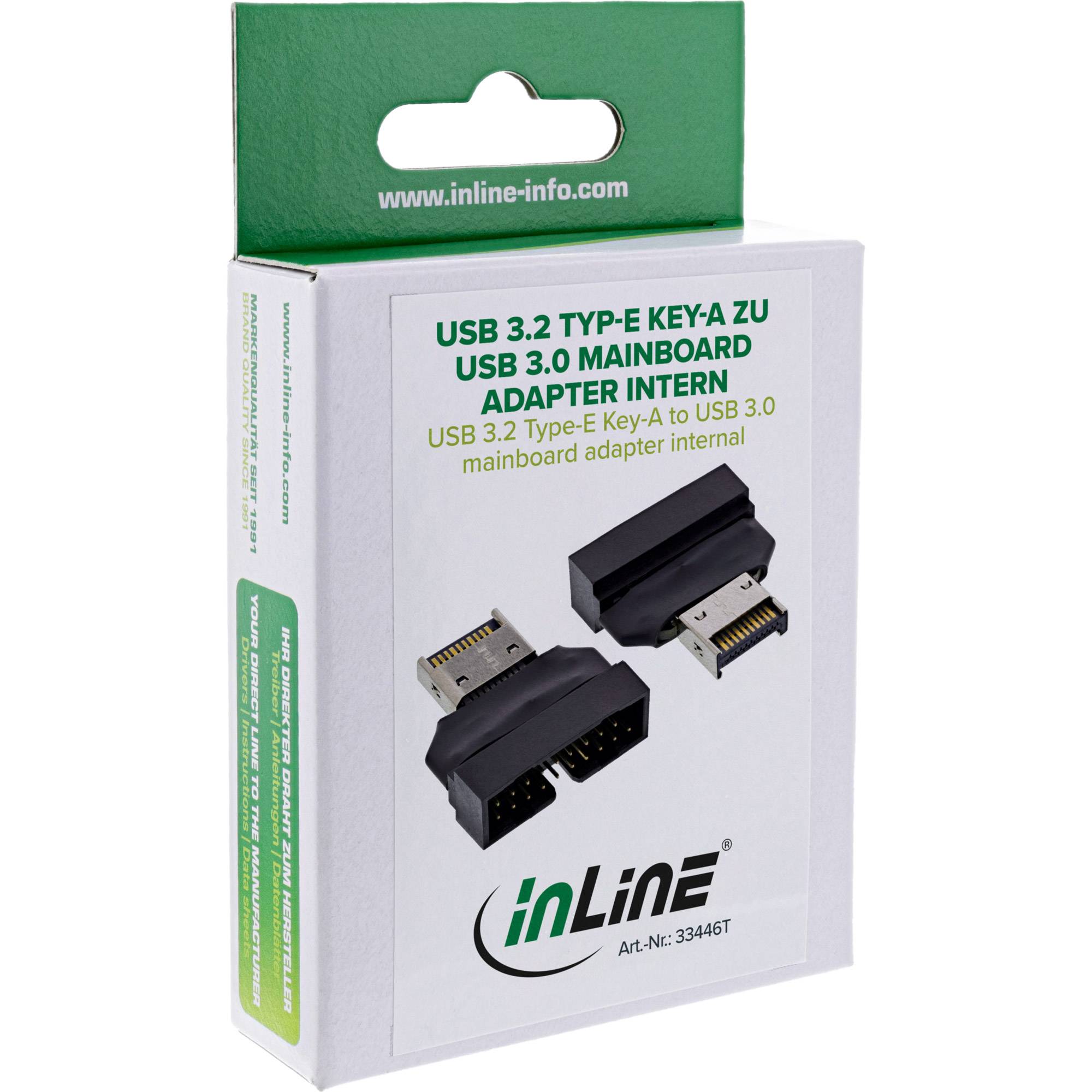InLine® USB 3.2 Type-E Key-A naar USB 3.0 interne moederbordadapter-1