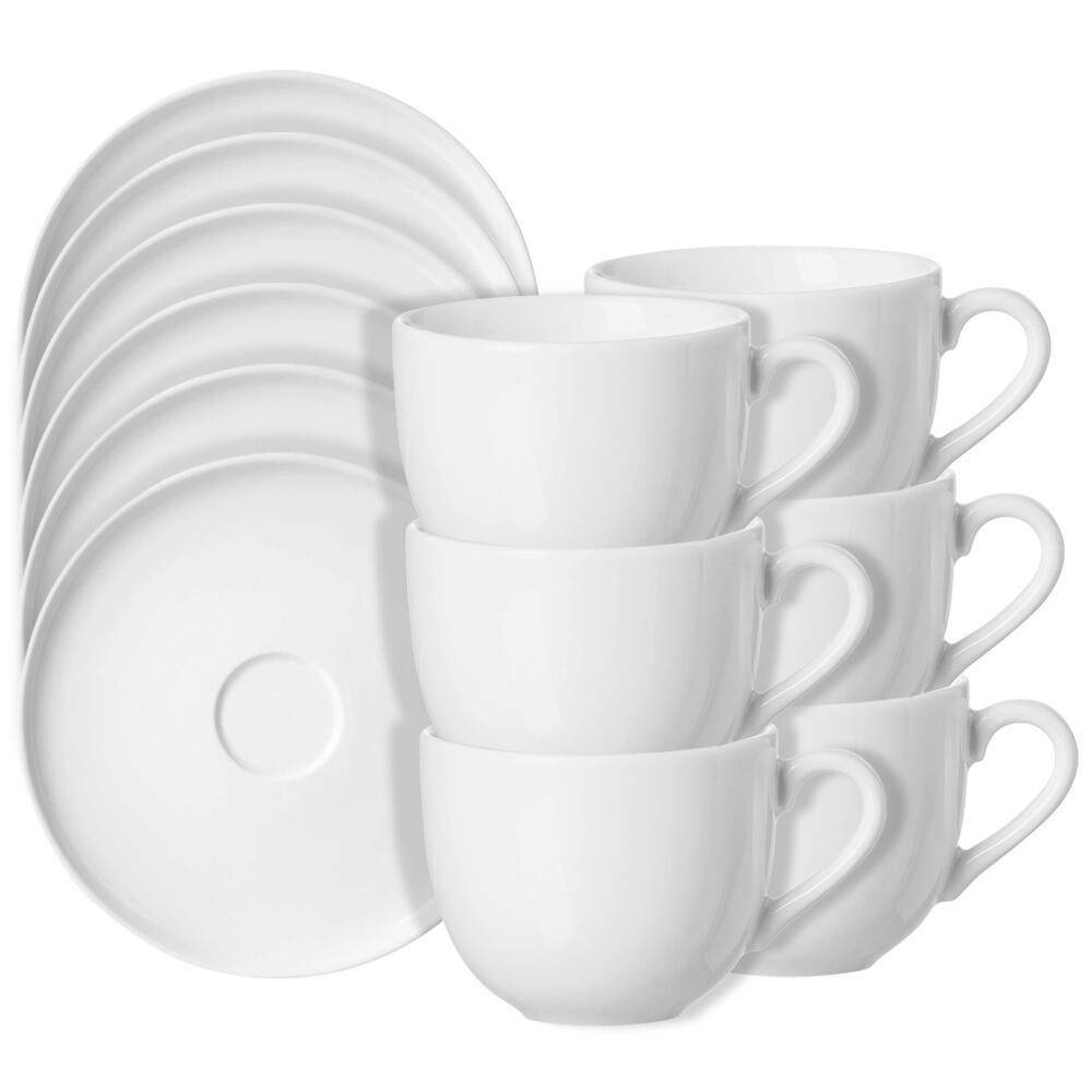 Ritzenhoff & Breker Koffiekopjes Set Skagen Wit, 220 ml, 12-Delig, Model 317336 12-piece-0