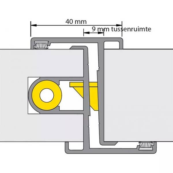 ALPROKON Deurn. Prefab Uitv. 19/1 Slot 600-U20 Dd54mm. 2850Mm