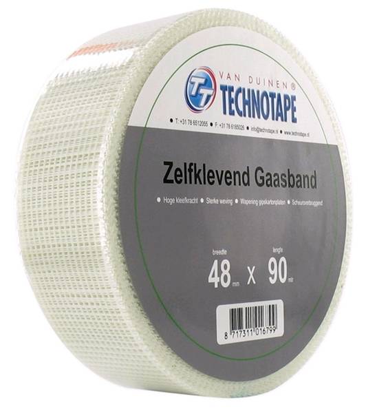 TECHNOTAPE Glasvezeltape Indoor | 75 G/M2 48 Mm X 90 Mtr Wit-0