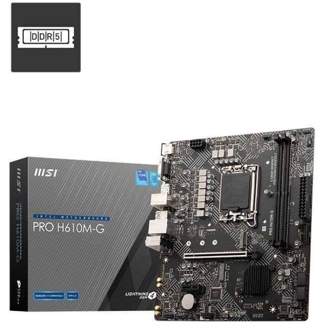 Moederbord - MSI - PRO H610M-G Intel H610 LGA 1700 micro ATX-0
