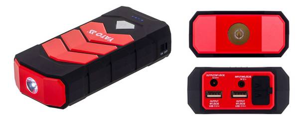 Auto startkabel YATO YT-83081 energiebank voor in de auto 9000 mAh Zwart, Oranje