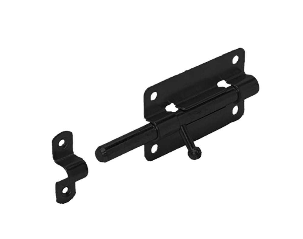 Plaatgrendel Zwart 80X50mm Gb-0