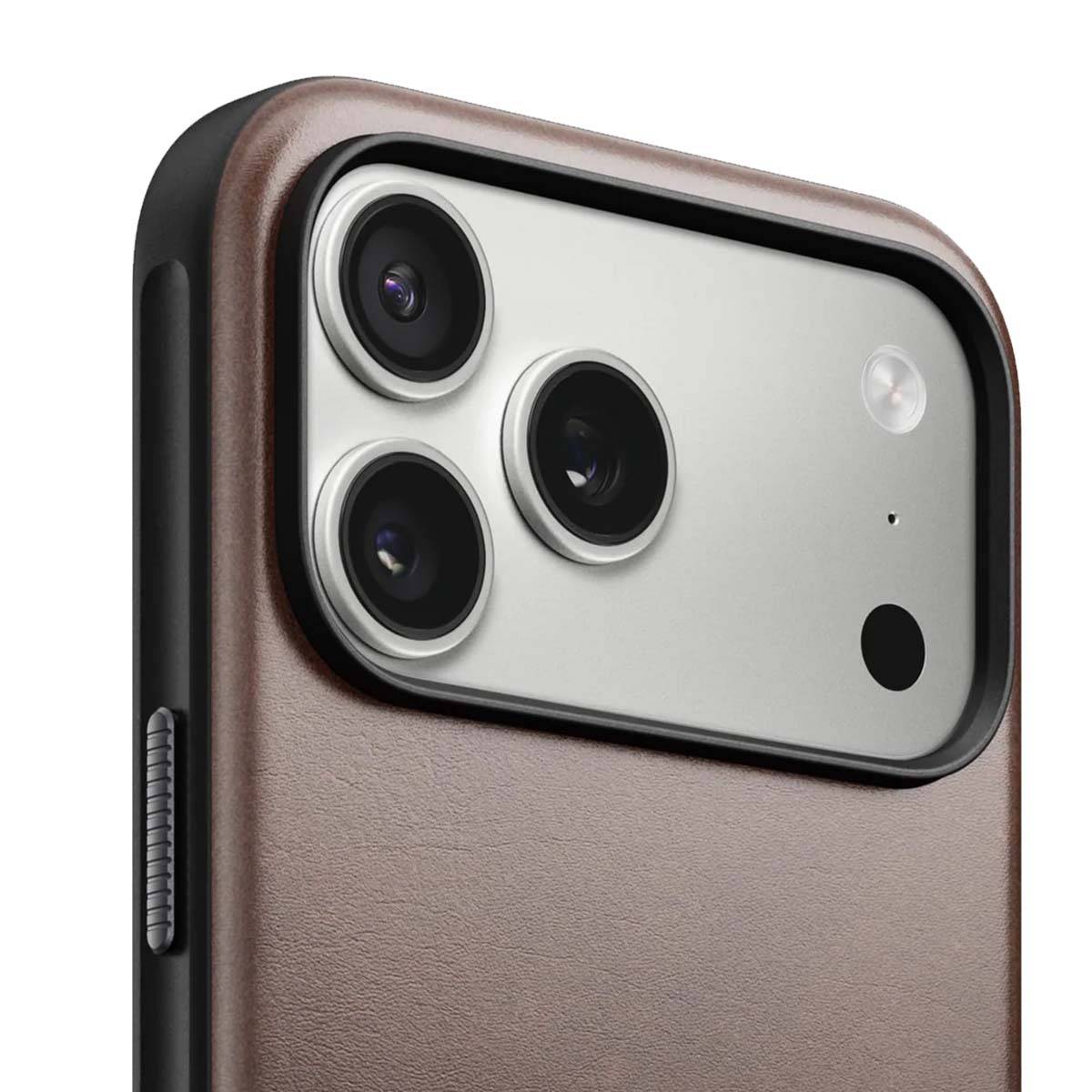 Nomad Modern leren hoesje voor iPhone 17 Pro Max, rustiek bruin Horween-2