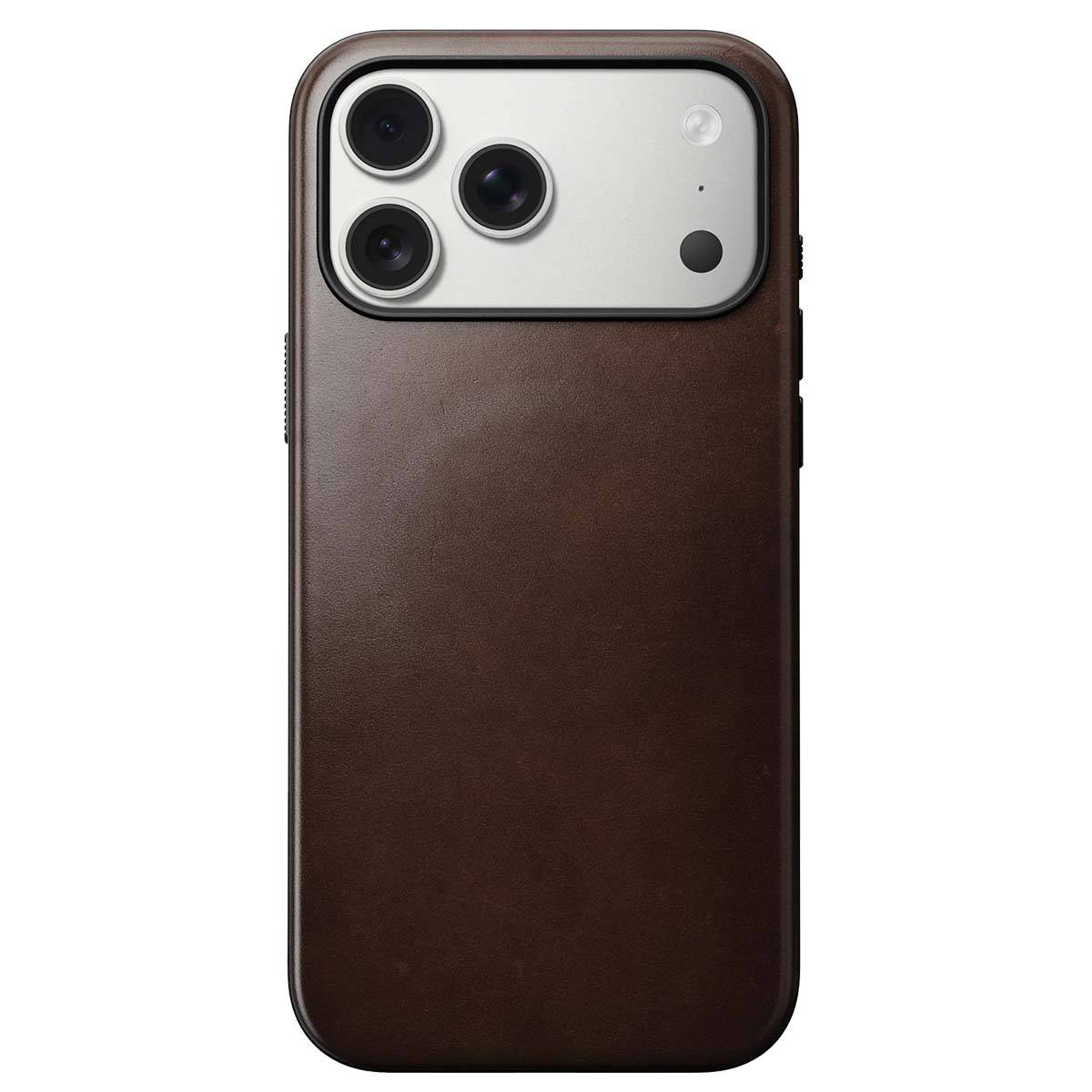 Nomad Modern leren hoesje voor iPhone 17 Pro Max, rustiek bruin Horween-4