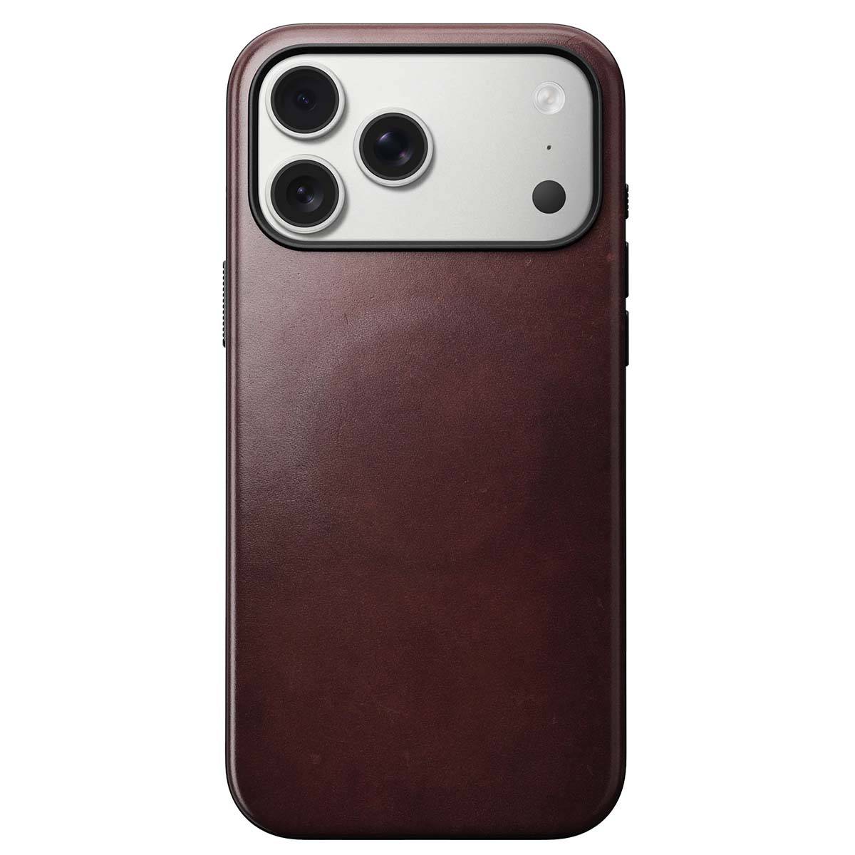 Nomad Modern leren hoesje voor iPhone 17 Pro Max, bordeauxrood Horween-4