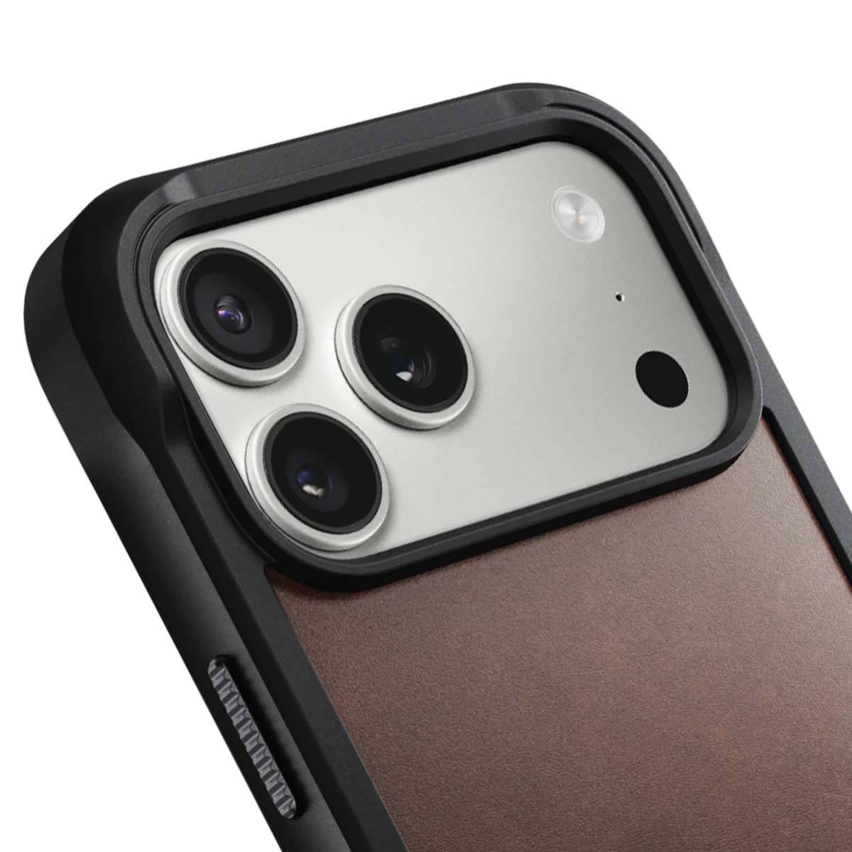 Nomad robuuste leren hoes voor iPhone 17 Pro Max, rustiek bruin Horween-4