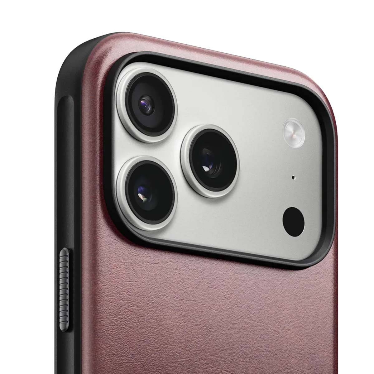 Nomad Modern leren hoesje voor iPhone 17 Pro, bordeauxrood Horween-2