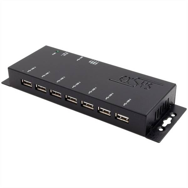 Exsys EXSYS - EX-1177-2S USB 2.0 Hub mit 15KV ESDÜberspannungs-Schutz  USB-hub Zwart