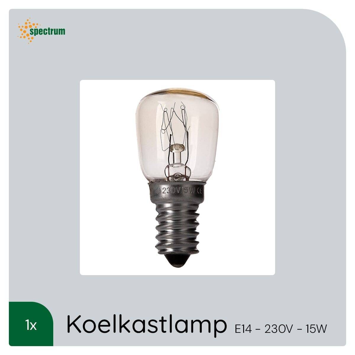 Spectrum Koelkastlamp/Ovenlamp E14 - 15W 2200K 75lm 230V - Koelkastlampje en Ovenlampje - 300 graden-4
