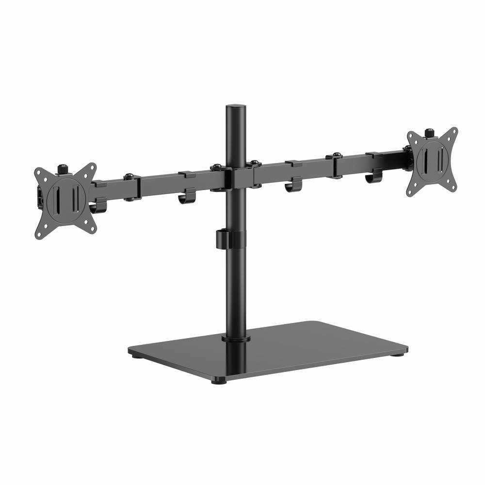 GEMBIRD MS-D2ST-01 Staander; 9kg; 17÷32"; zwart; 75x75mm,100x100mm; monitor x2 - 1 stuk-0