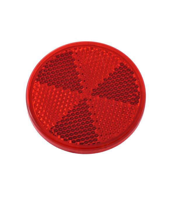 Plakreflector geel Ø 60 mm rond rood
