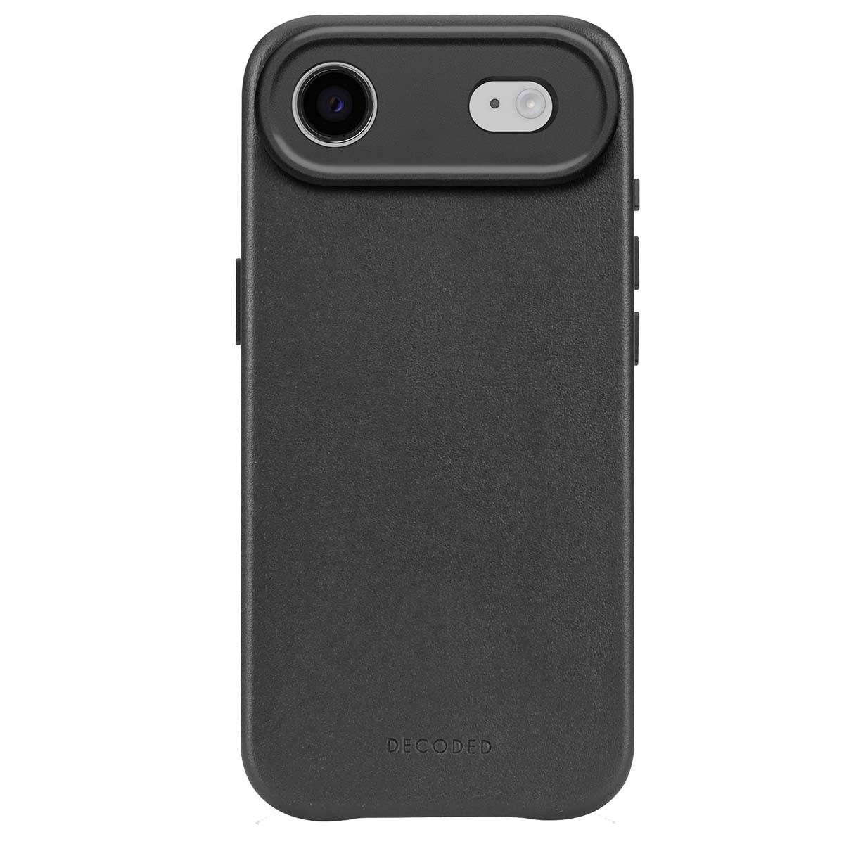 Decoded leren achterkant voor iPhone 17 Navy Shadow-0