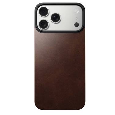 Nomad Magn. Leren achterkant MagSafe iPhone 17 Pro Max Rustiek Bruin H