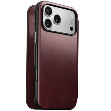 Nomad Modern Leather Folio iPhone 17 Pro Max Burgundy H