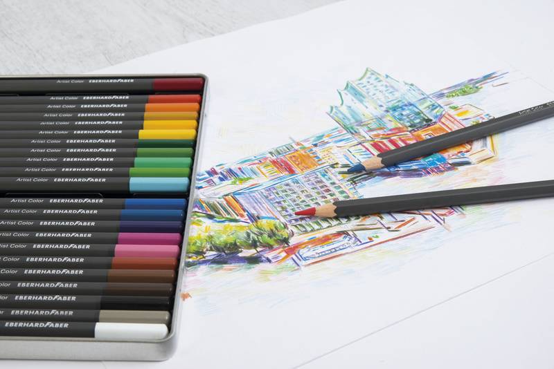 Eberhard Faber EF-516124 Kleurpotloden Metaaletui A 24 Stuks-2