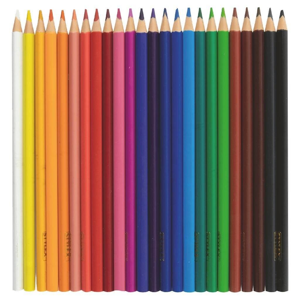 Stylex Driehoekige Kleurpotloden 24 Kleuren-1