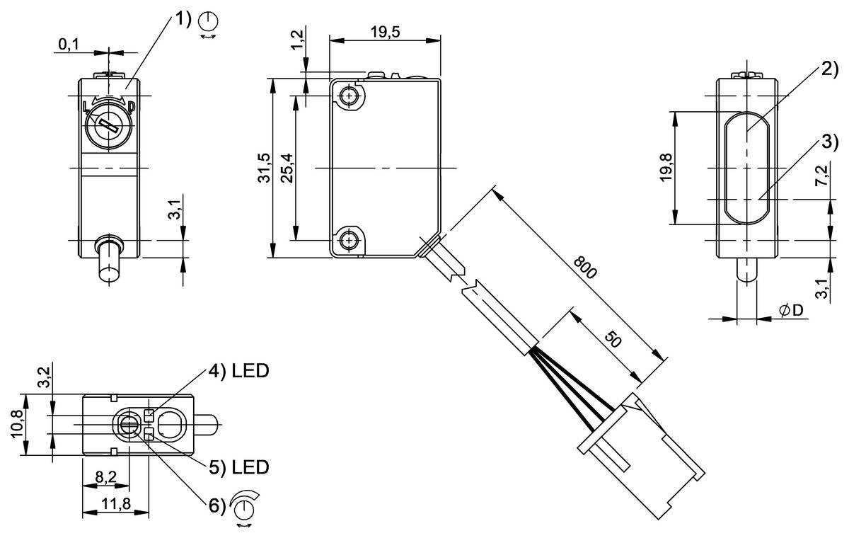 Balluff Optoelektronischer Sensor BOS R090K-PU#BO-1