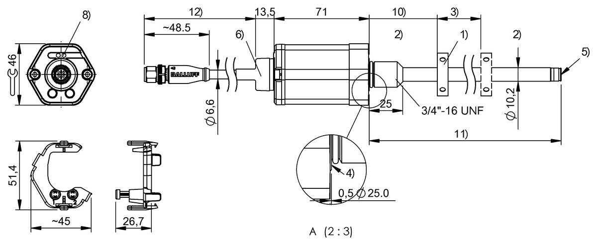 Balluff Magnetostriktives System BTL7-E500-M0#BTL-1