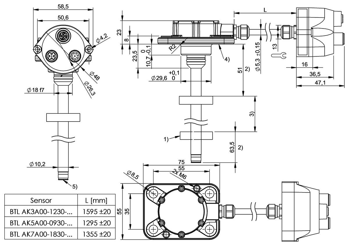 Balluff Magnetostriktives System BTL AK5A00-0#BTL-1