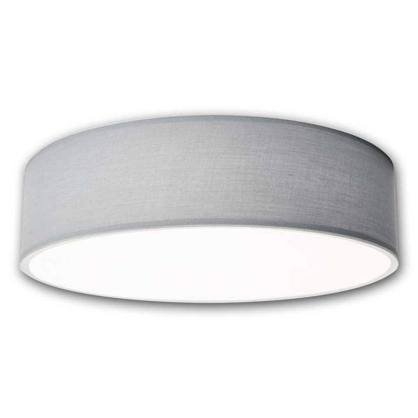 EINLICHT "FABRIC" Ø38CM- Plafonnière - 2X E27 - BlauwGrijs Stoffen Lampenkap