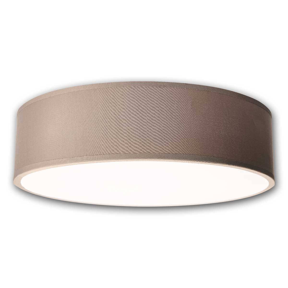 EINLICHT "FABRIC" Ø38CM - Plafonnière - 2X E27, Taupe Stoffen Lampenkap-0