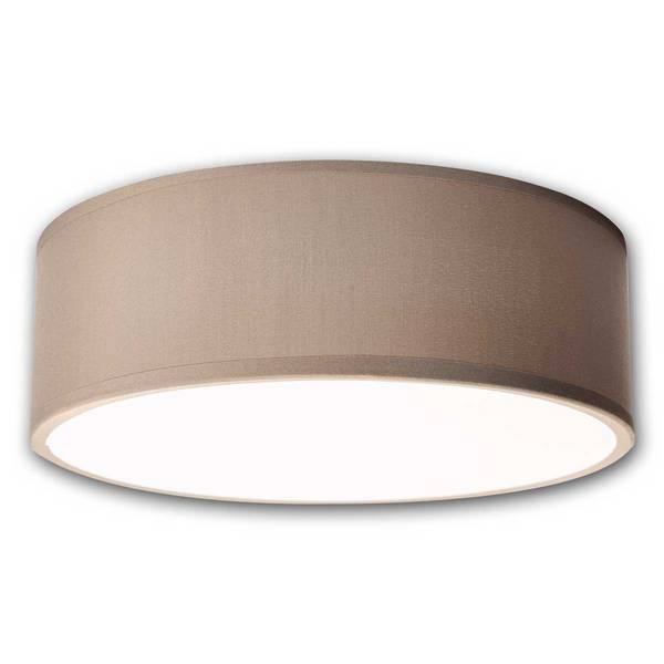 EINLICHT "FABRIC" Ø30CM -Plafonnière 1X E27, Taupe, Stoffen Lampenkap