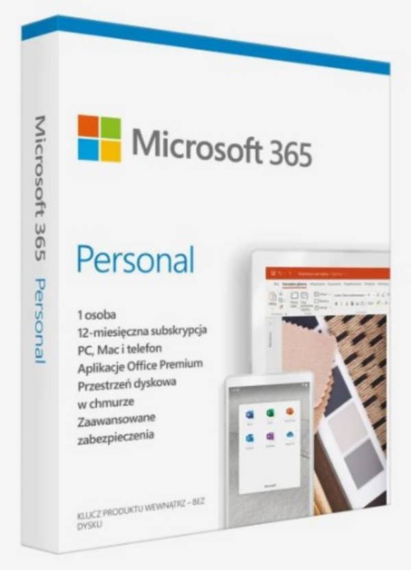 Microsoft 365 Personal PL (1 persoon; 5 apparaten; 12 maanden; fysieke versie; Polen) (EP2-32454)